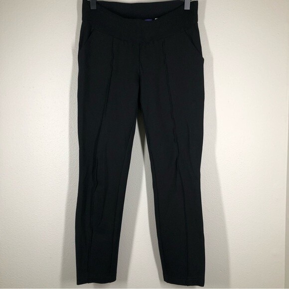 Seraphine Maternity Tailored Black Maternity Pants Ponte Trousers Seam Front 2 - Picture 1 of 9